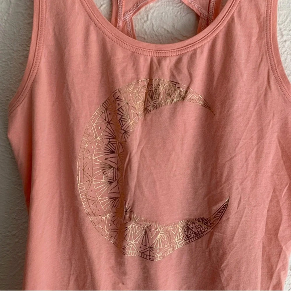 Ivivva Happy Livin’ Coral Metallic Moon Tank Sz 10 - Picture 2 of 5